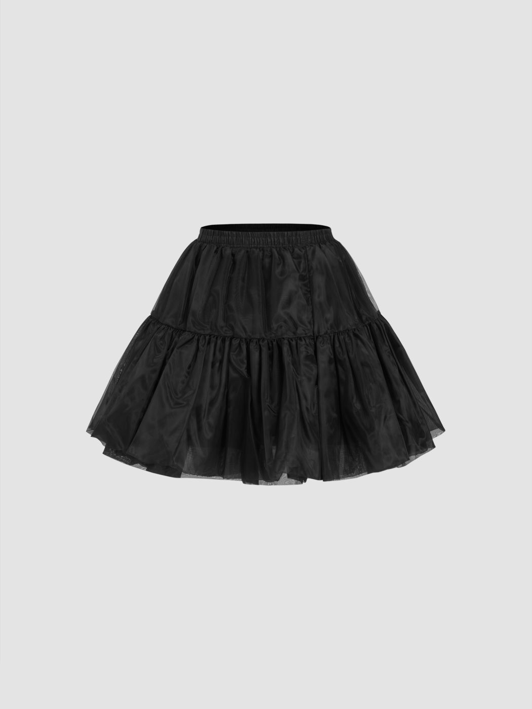Voluminous Mid Rise Tiered Mini Petticoat Skirt