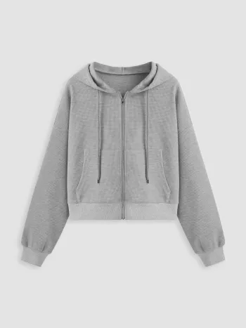 Felpa con cappuccio oversize con coulisse in misto cotone