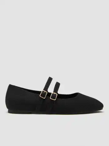 Ballerines Mary Jane en maille à double bretelle