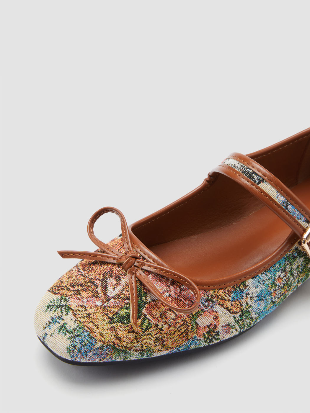 Schleifen Jacquard Mary Jane Flats