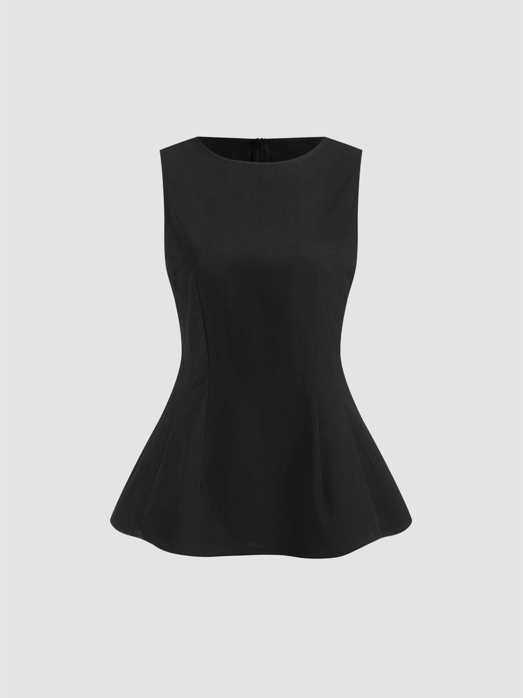 100% Cotton Boat Neck Ruffle Hem Top