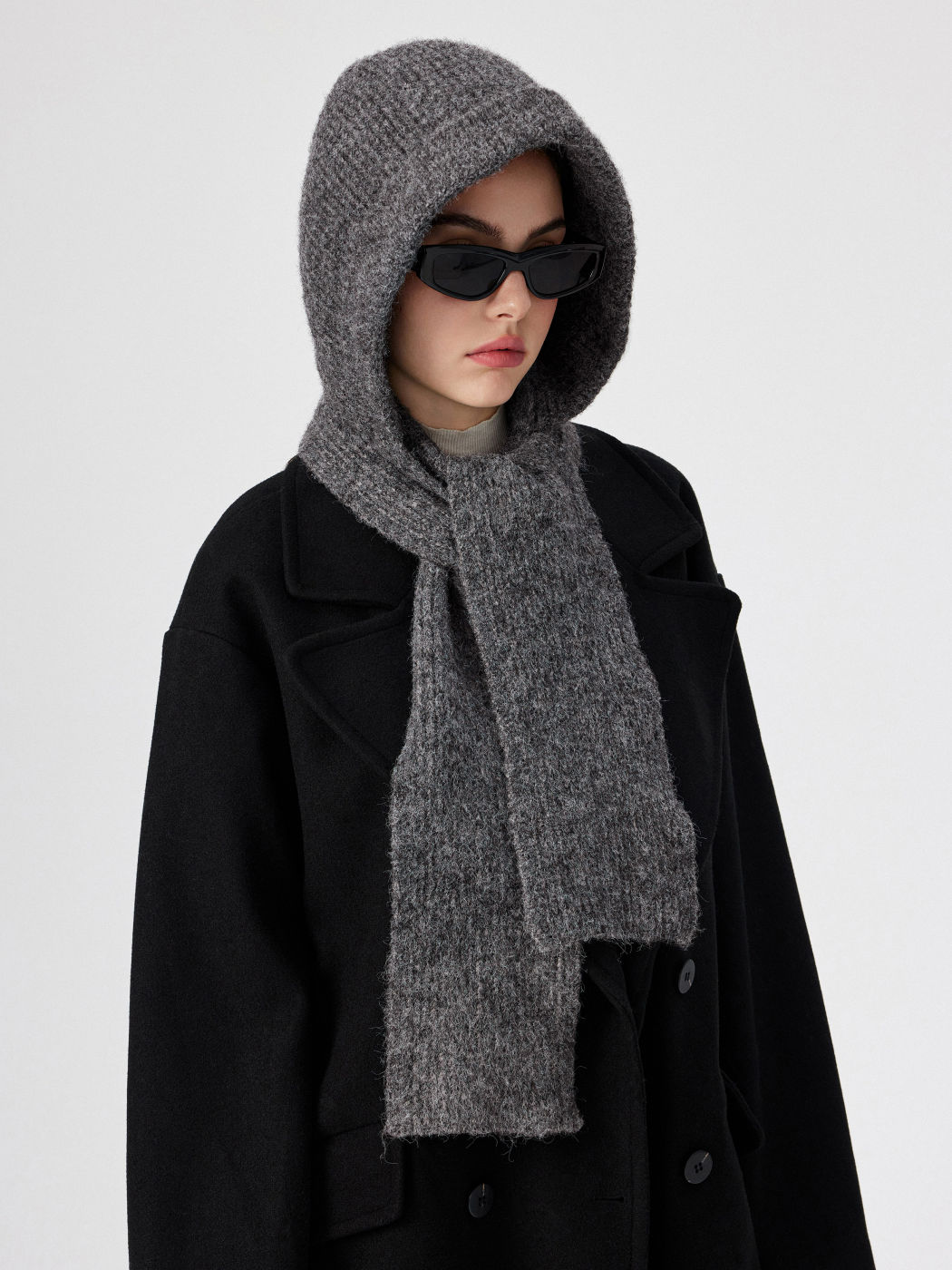 WOOL BEANIE HAT WITH SCARF