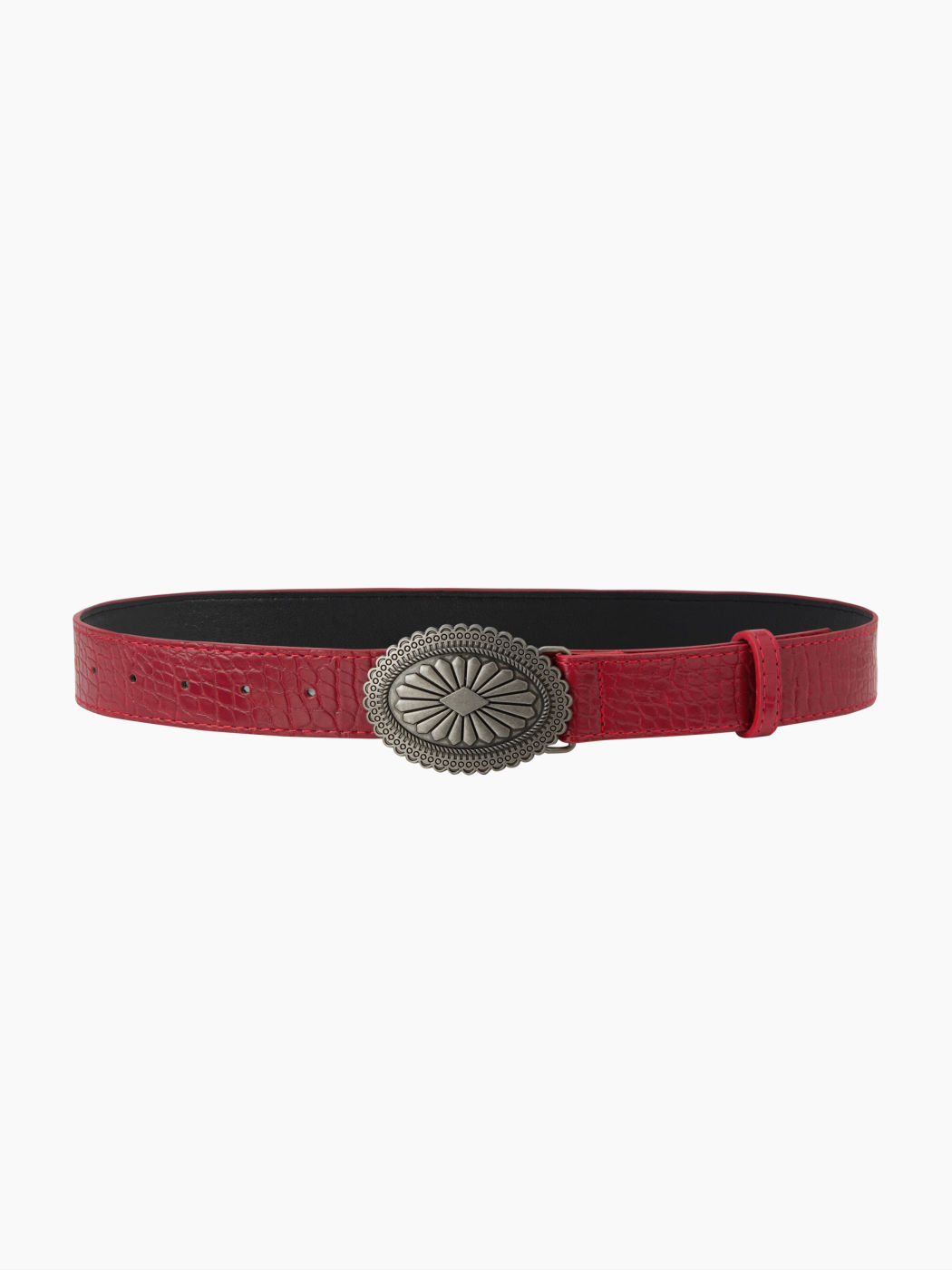 VINTAGE CROCODILE PATTERN BUCKLE BELT