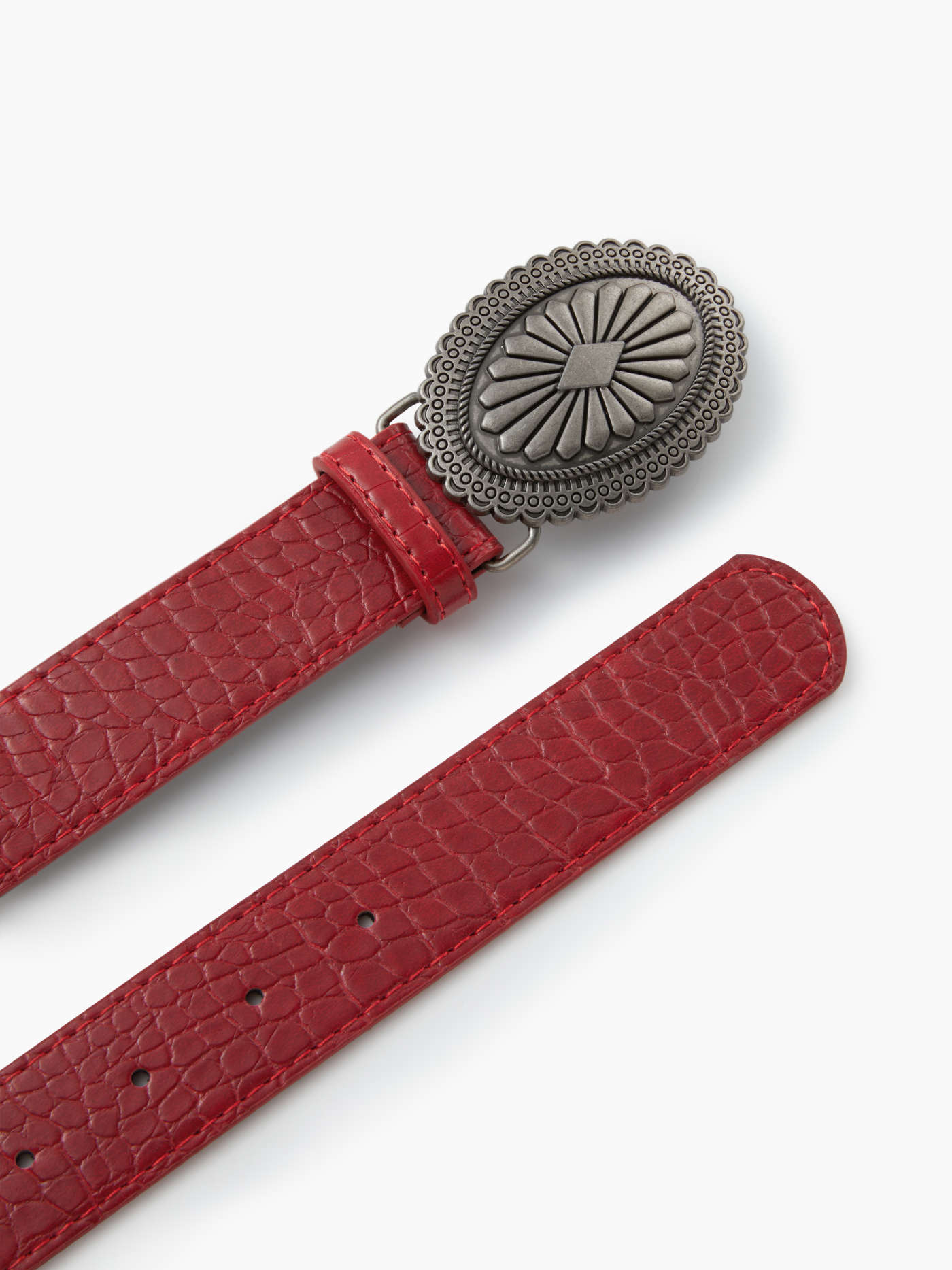 Polyurethane VINTAGE CROCODILE PATTERN BUCKLE BELT For Daily Casual
