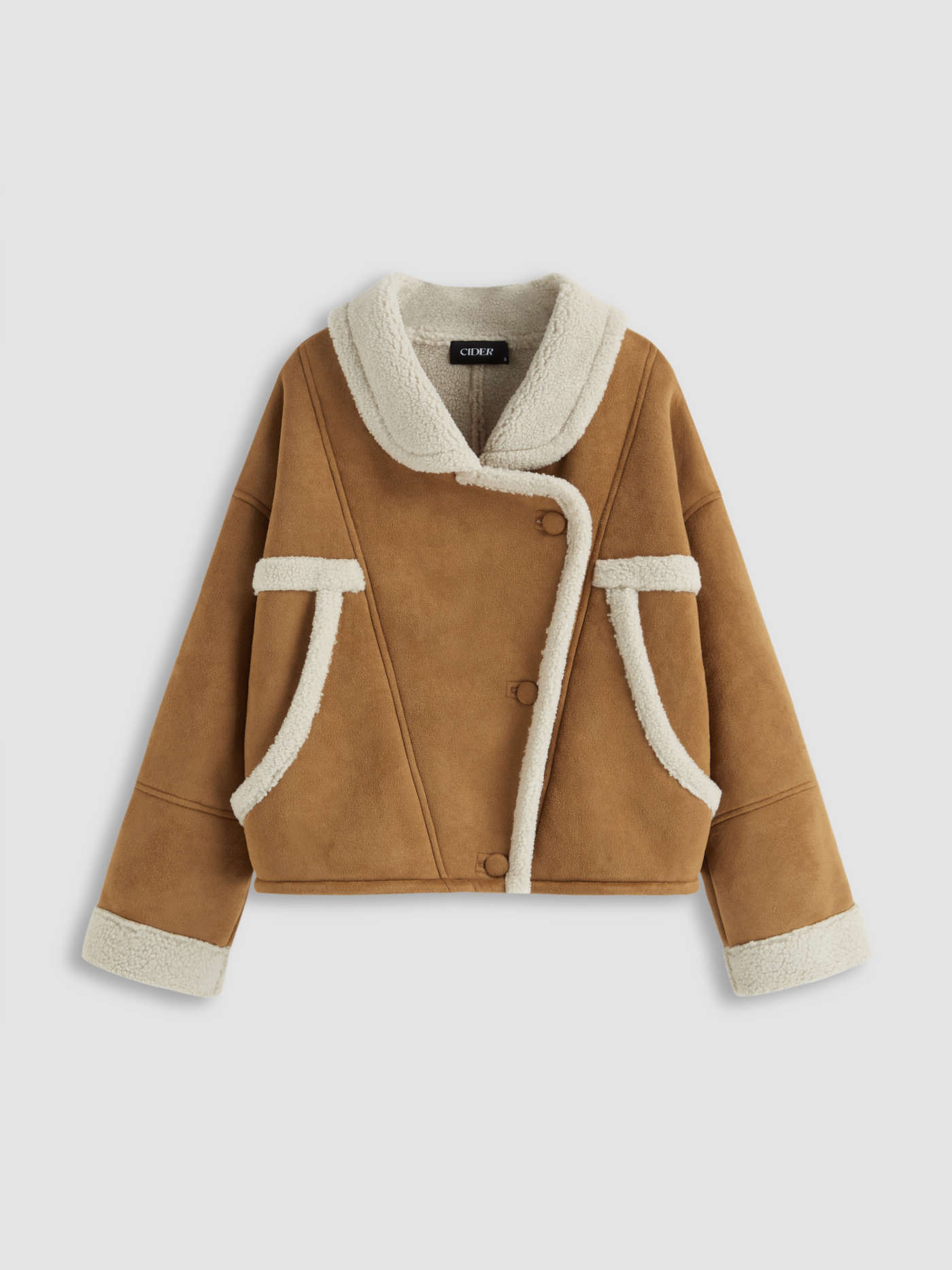 Oversized Faux Shearling Borg Jacket