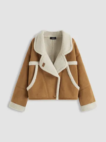 Giacca oversize in finto shearling Borg