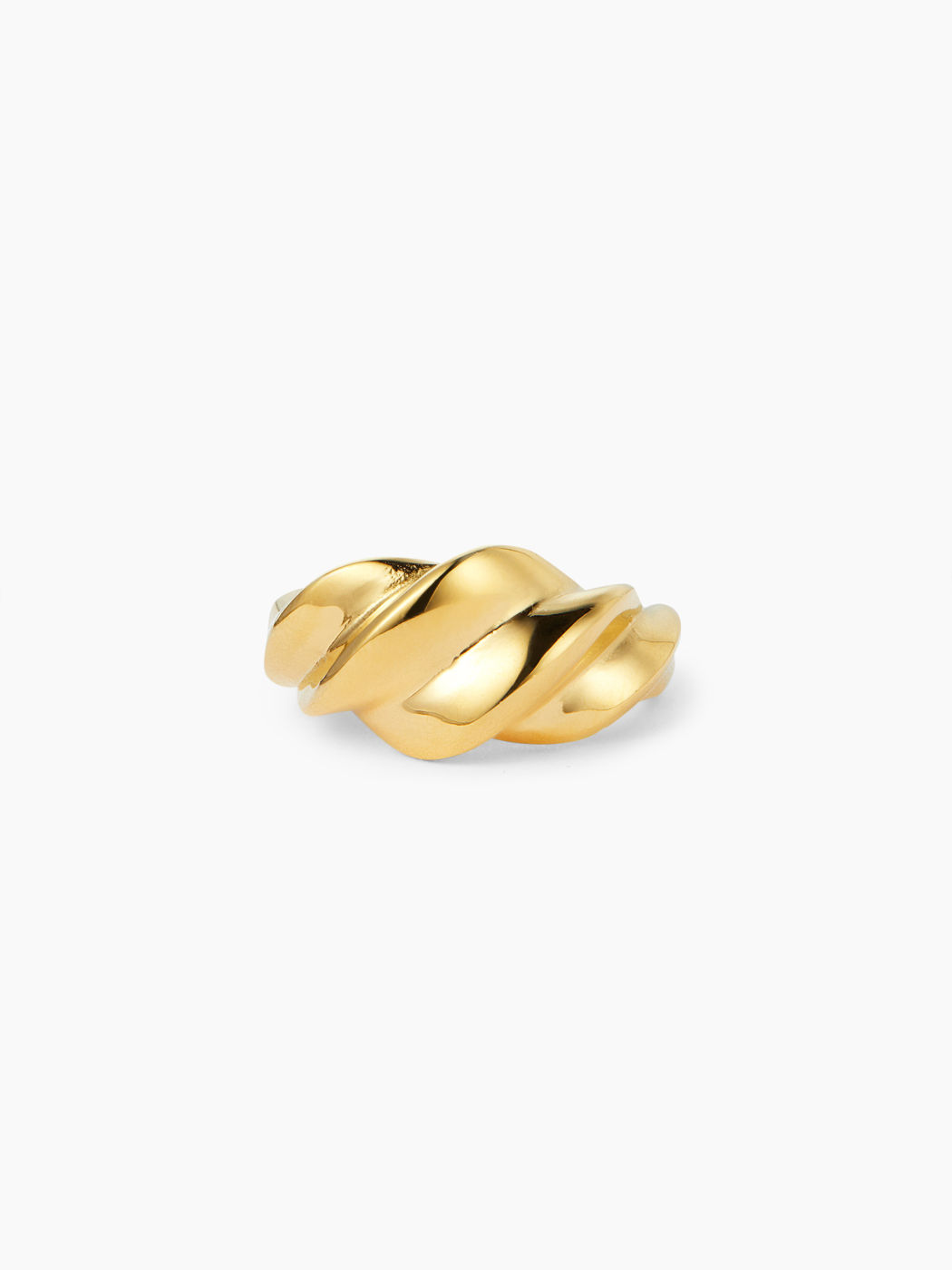 TWISTED 18K GOLD PLATED STAINLESS STEEL RING