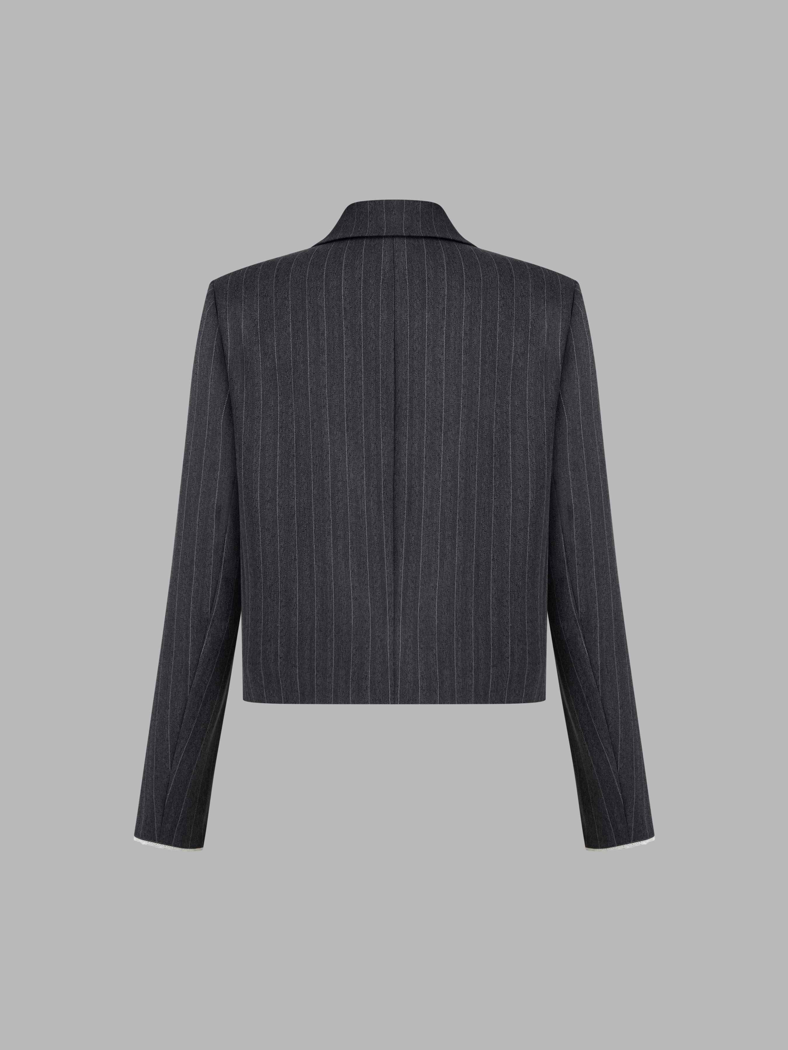 織布 ダブルブレストノッチドカラーストライプブレザー For 仕事