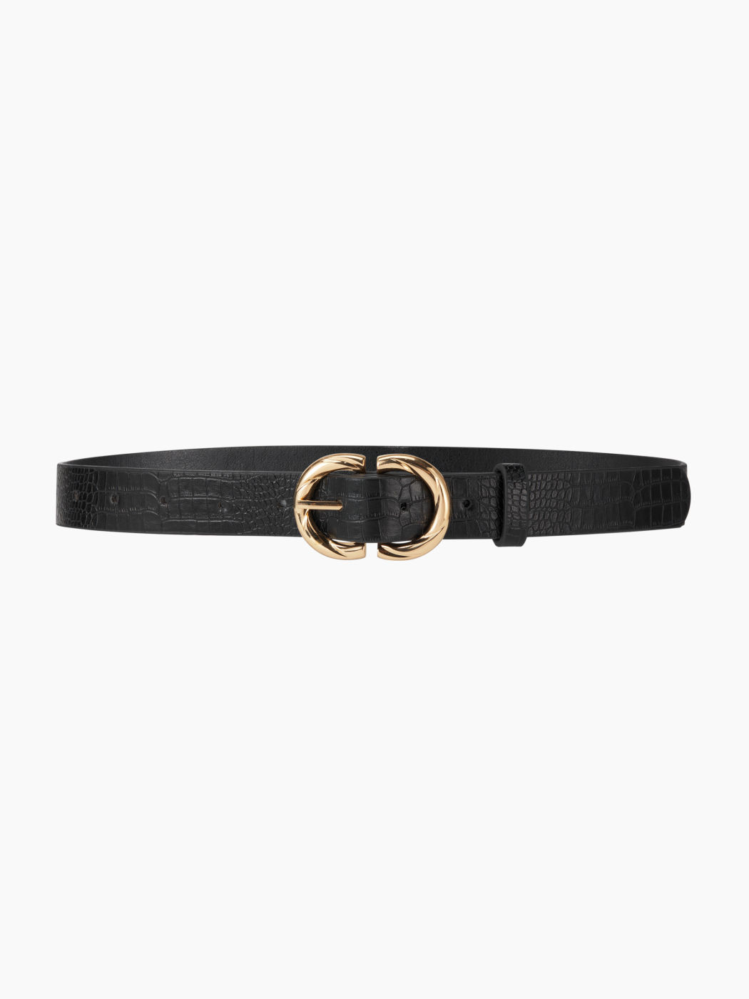 CROCODILE PATTERN FAUX LEATHER BUCKLE BELT
