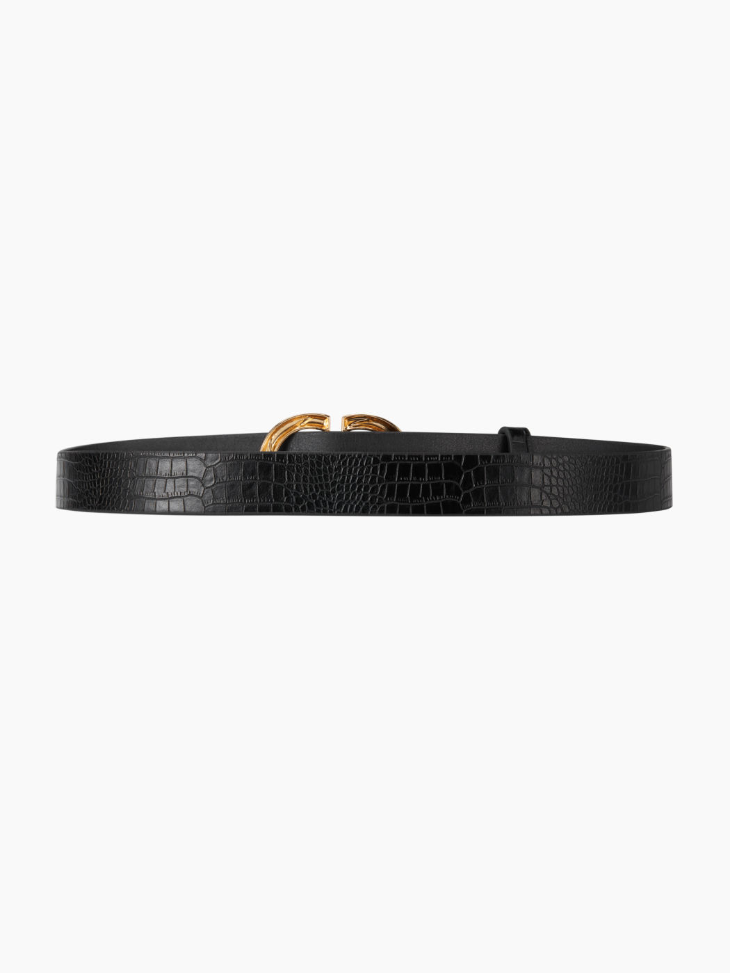 CROCODILE PATTERN FAUX LEATHER BUCKLE BELT