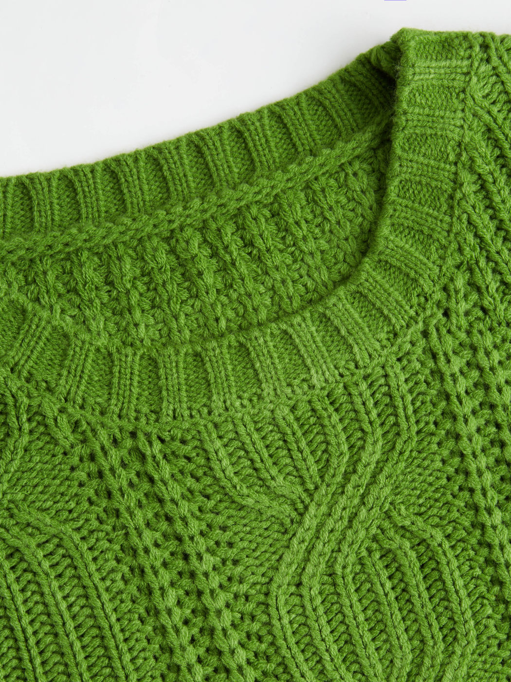 Cable Knit Round Neckline Oversized Sweater Curve & Plus