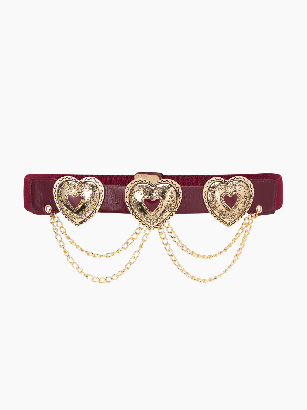 VINTAGE ENGRAVED HEART & CHAIN CORSET BELT