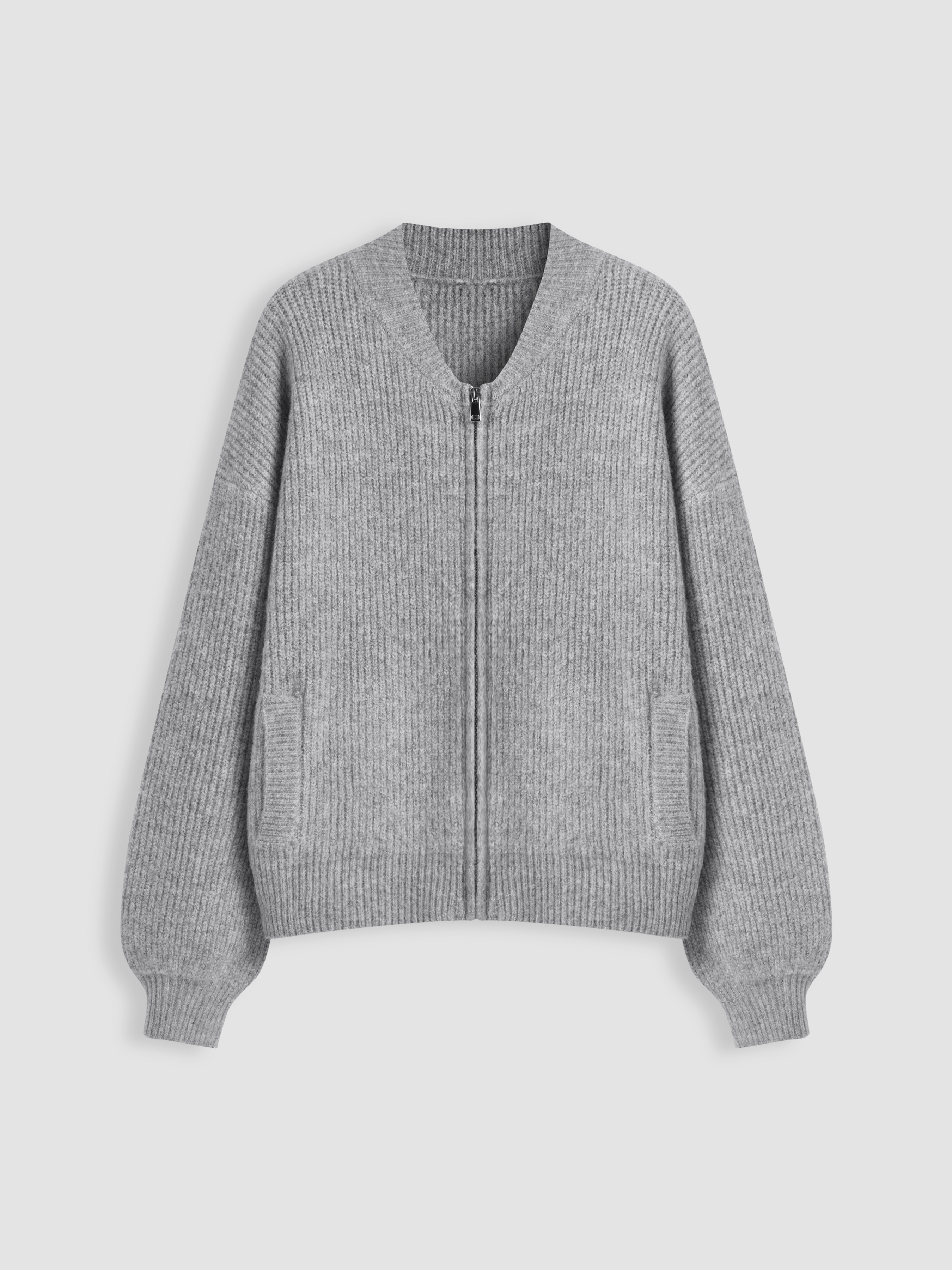 ODD STUDIO◆Jaqurad Oversized Fit Zip-Up Knitwear Cardigan Odd Studio (オッドスタジオ) Jaqurad Oversized Fit Zip-Up