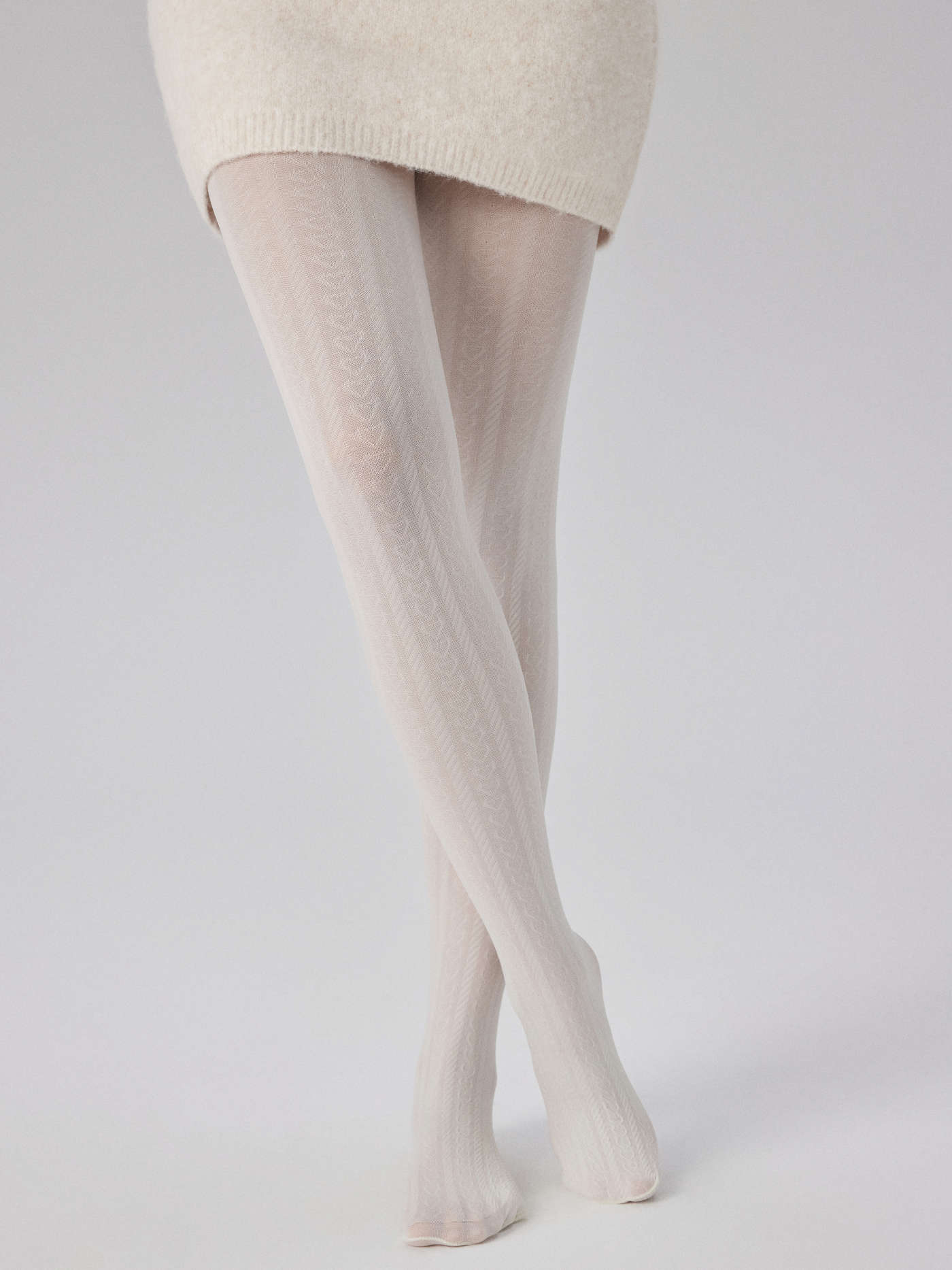 HEART DECOR VELVET TIGHTS