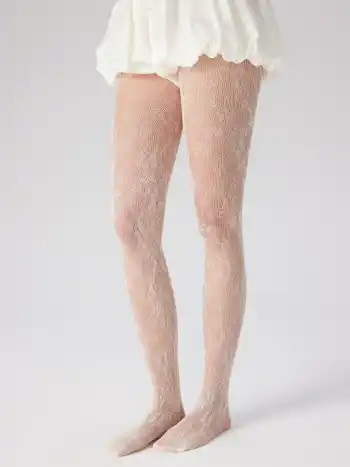 FLORAL FISHNET TIGHTS