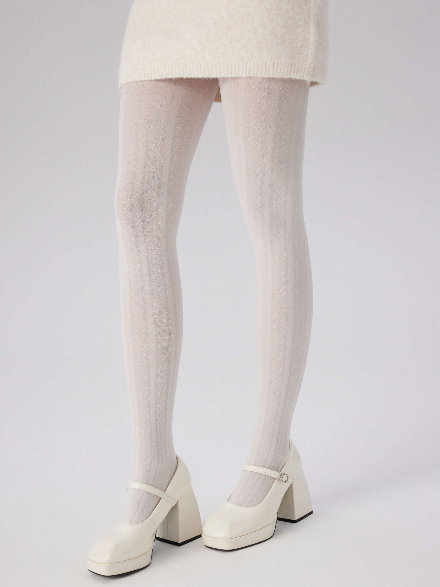 HEART DECOR VELVET TIGHTS