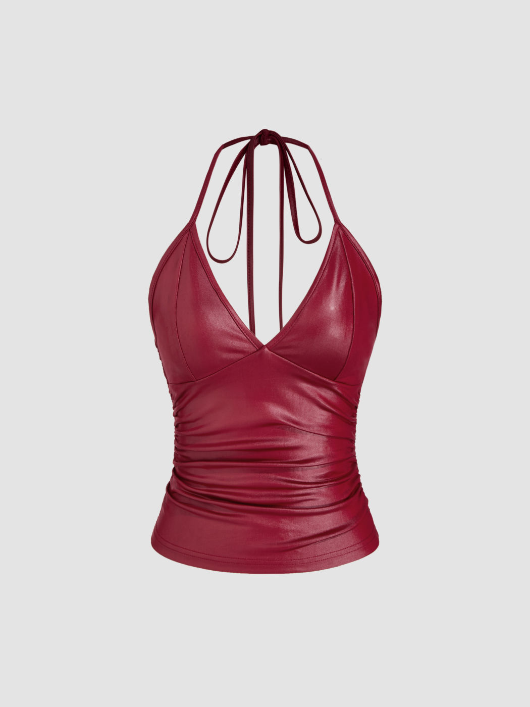 Halterhalslinie mit Rüschen Cami-Oberteil