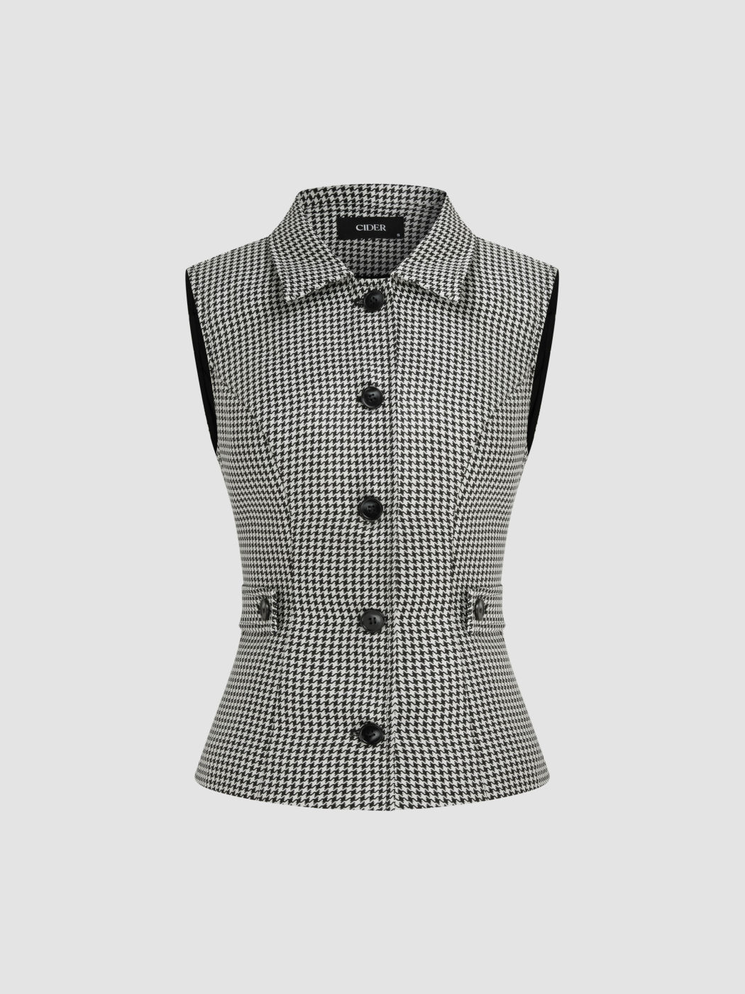 Houndstooth Blazer Vest
