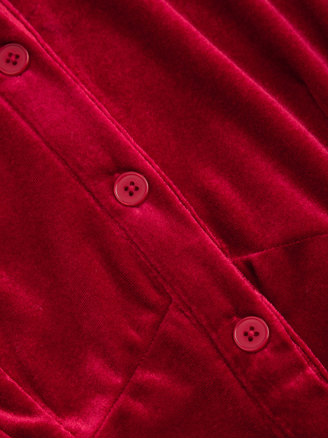 Camicetta con collo di velluto e bottoni solidi a maniche lunghe