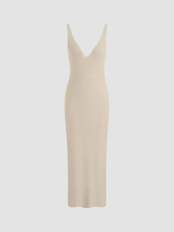 Shaping Square Neck Lettuce Trim Cut Out Knotted One Piece Swimsuit