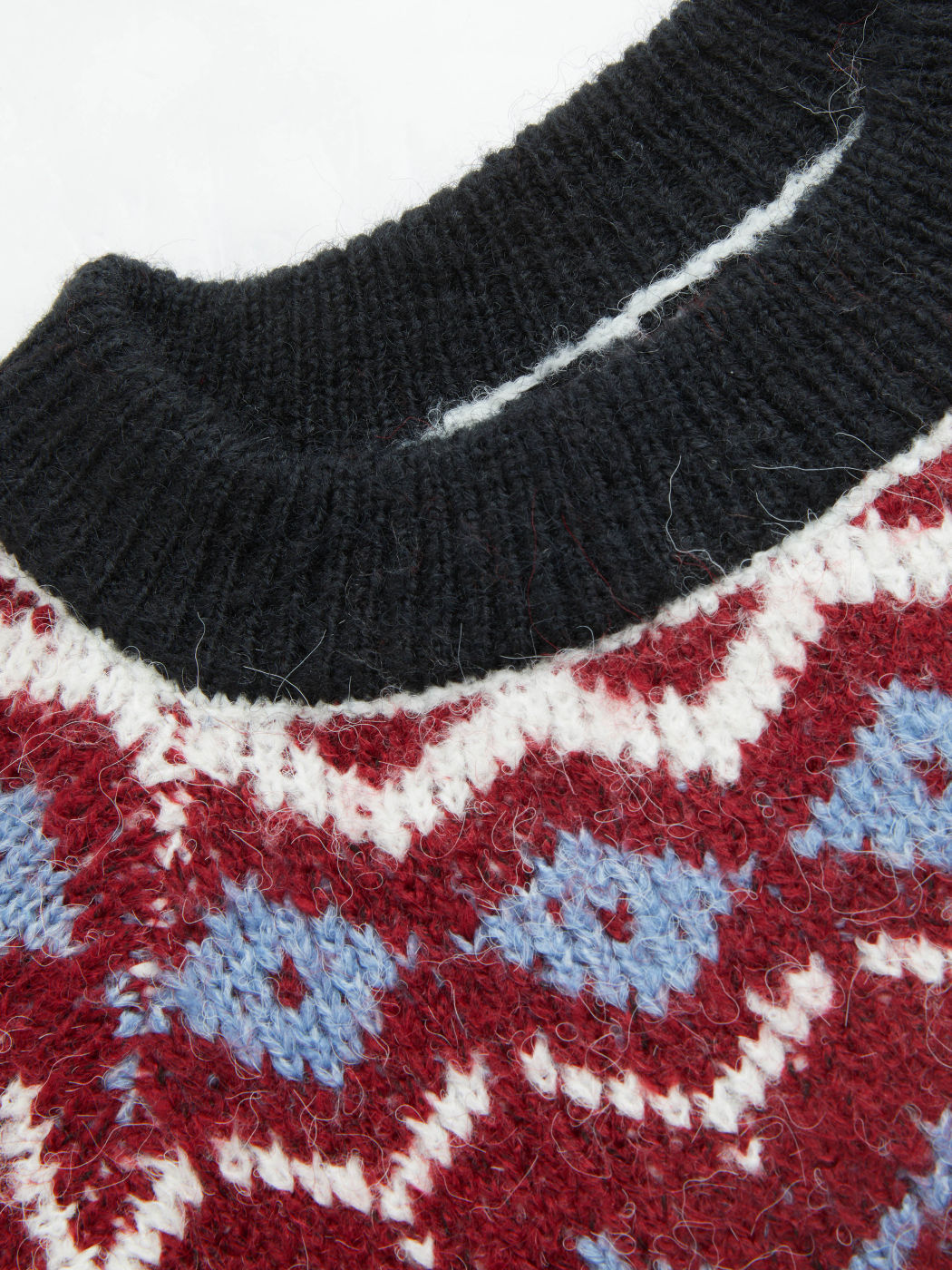 Knit Fair Isle Print Oversized Sweater