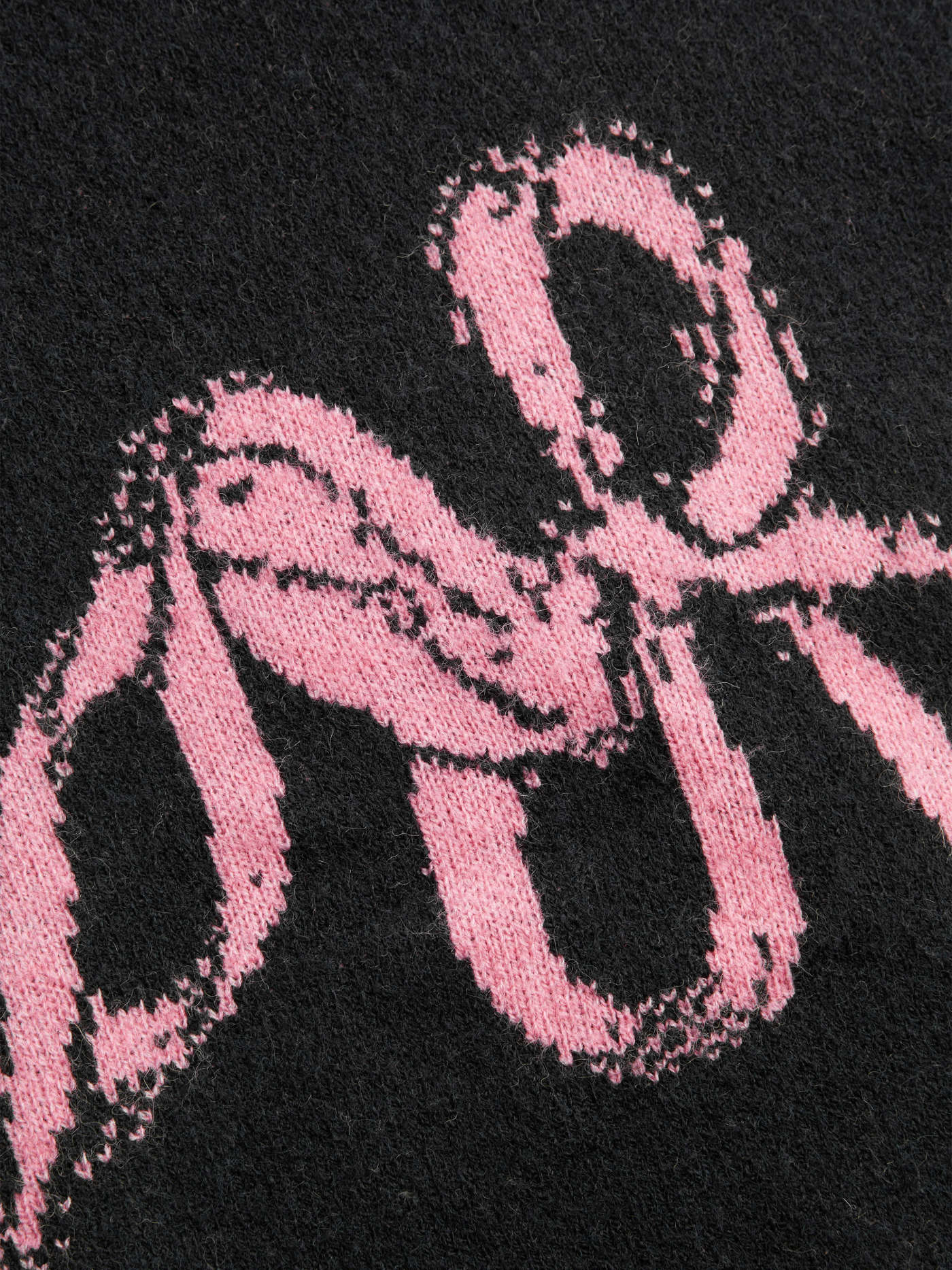 Knit Round Neckline Bowknot Graphic Long Sleeve Oversized Sweater Curve & Plus