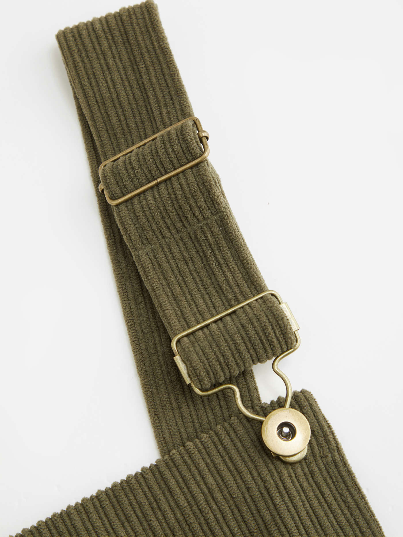 Corduroy Buckle Up Pinafore Mini Dress