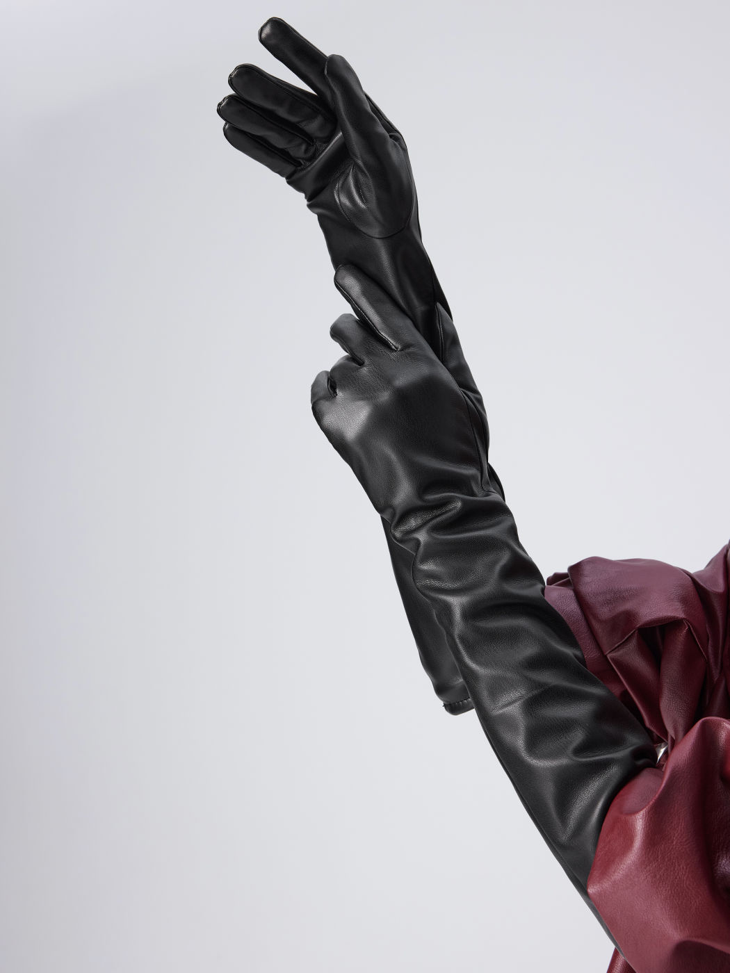 Fauxleder Lange Handschuhe