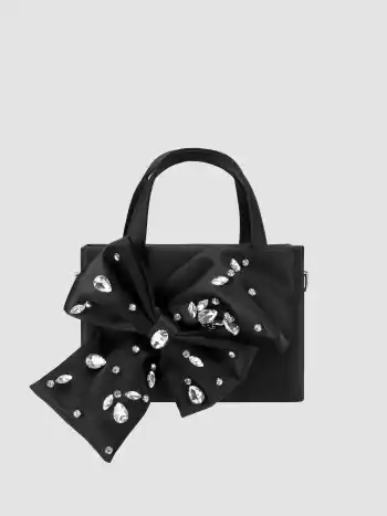STRASS DECORAZIONE BOWKNOT RASO POCHETTE