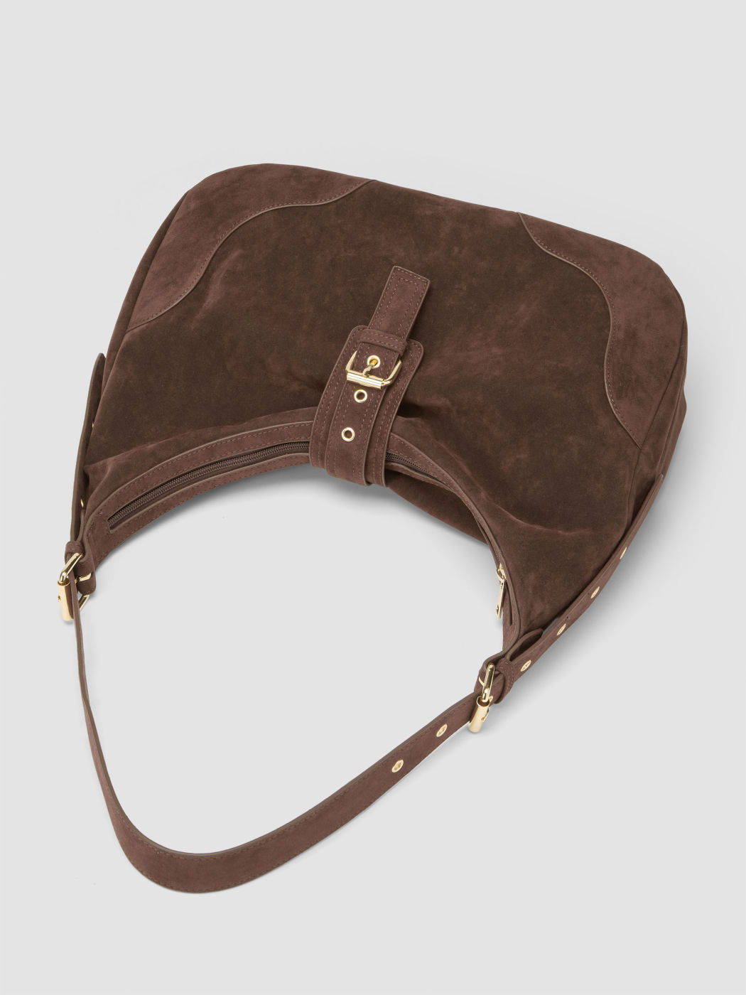 BUCKLE SUEDE TOTE BAG