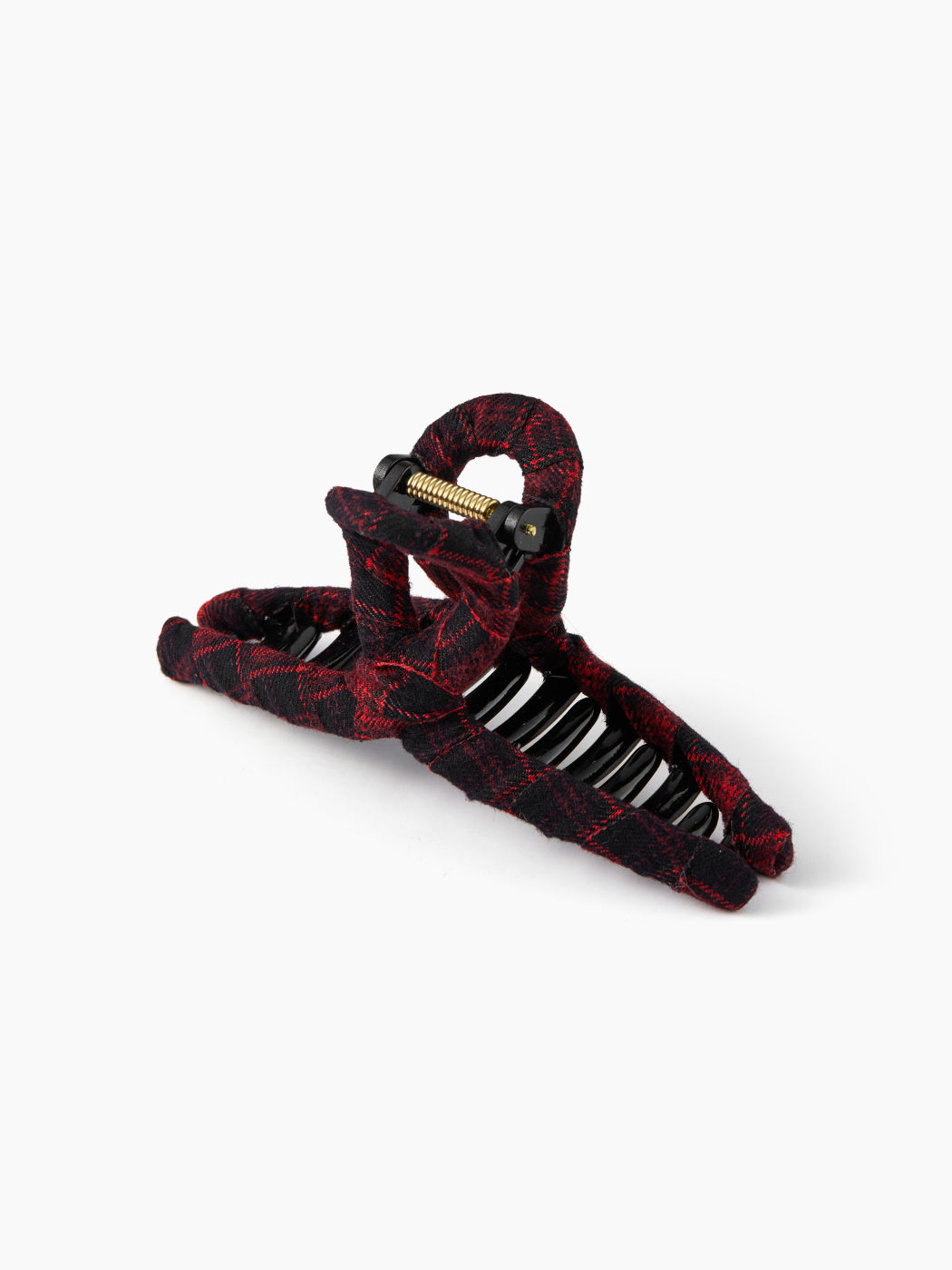 PLAID PATTERNED HAIR CLAW