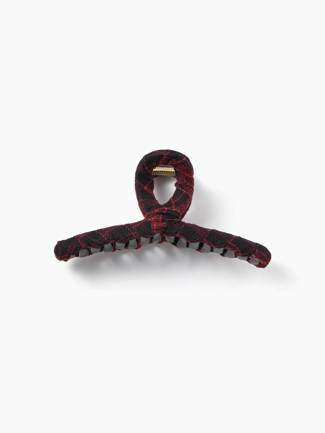 PLAID PATTERNED HAIR CLAW