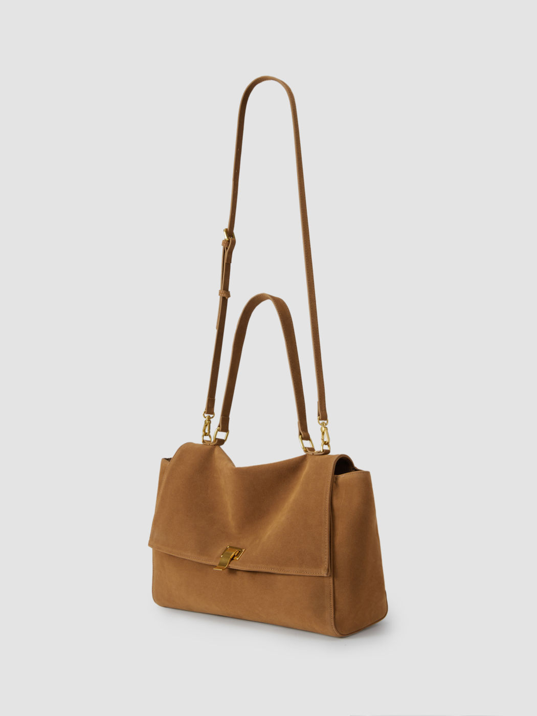 SQUARE SOFT SUEDE CROSSBODY BAG