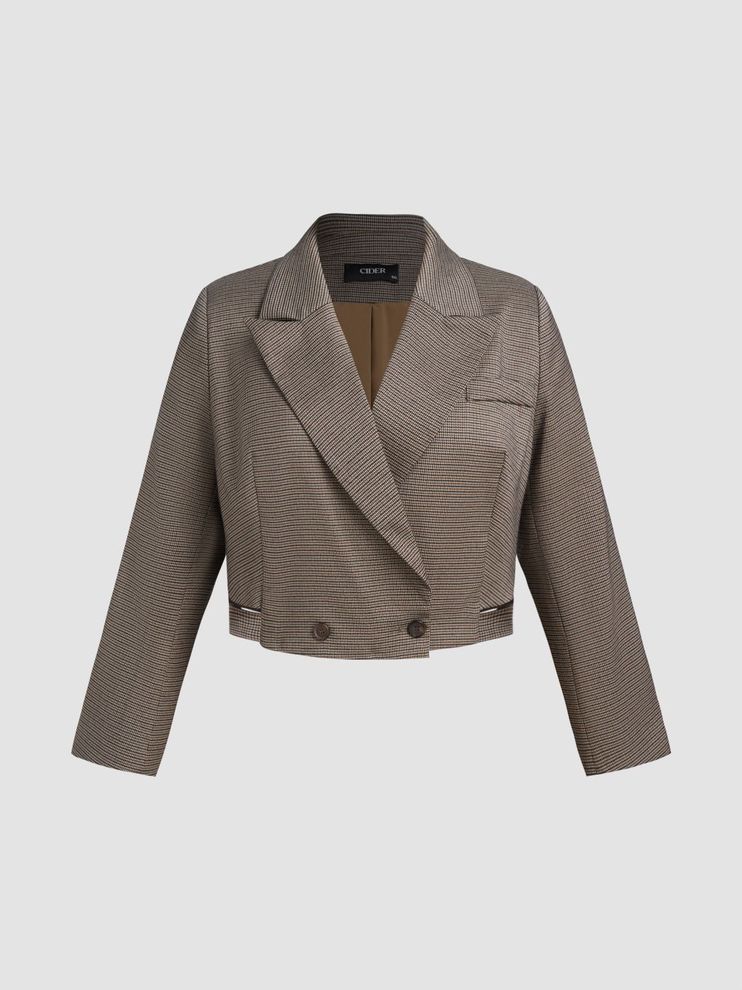 Colletto Check con cintura Blazer oversize Curve & Plus