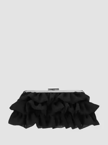 BORSA A POCHETTE CON FINITURE A VOLANT