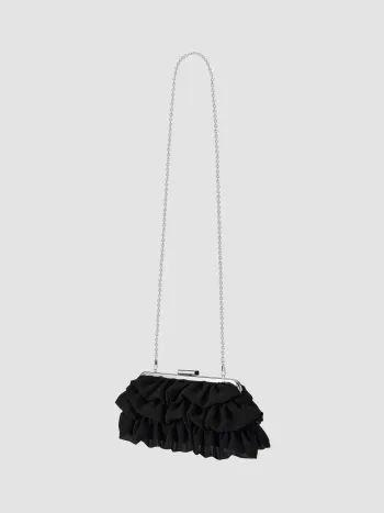 BORSA A POCHETTE CON FINITURE A VOLANT