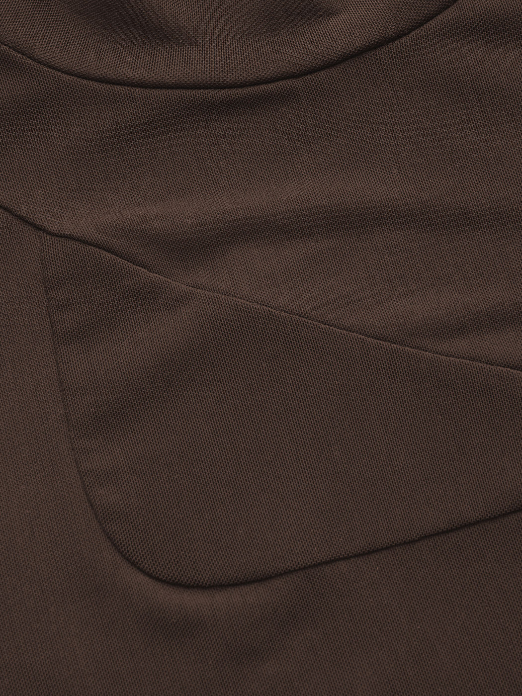 Crop top a manica lunga a collo alto con toppe