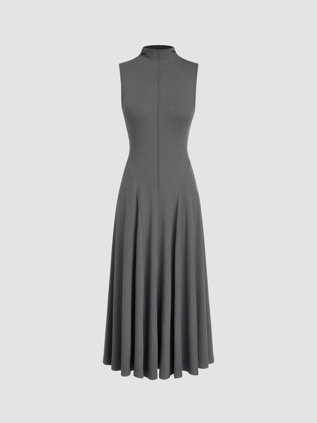 High Neck Ruffle Maxi Dress