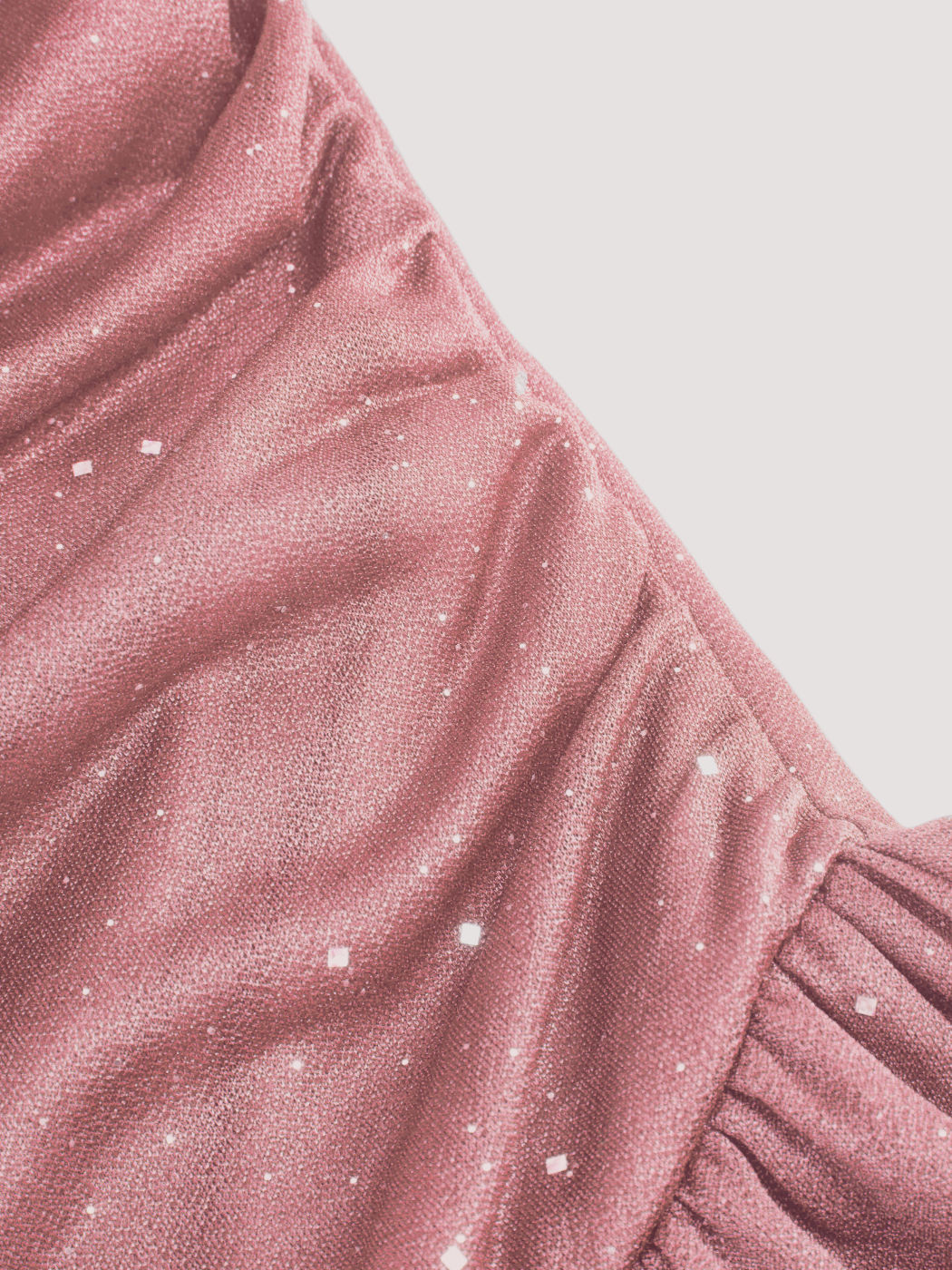 Solid Sequin Ruched Layered Mini Dress