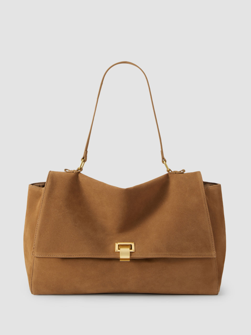 SQUARE SOFT SUEDE CROSSBODY BAG