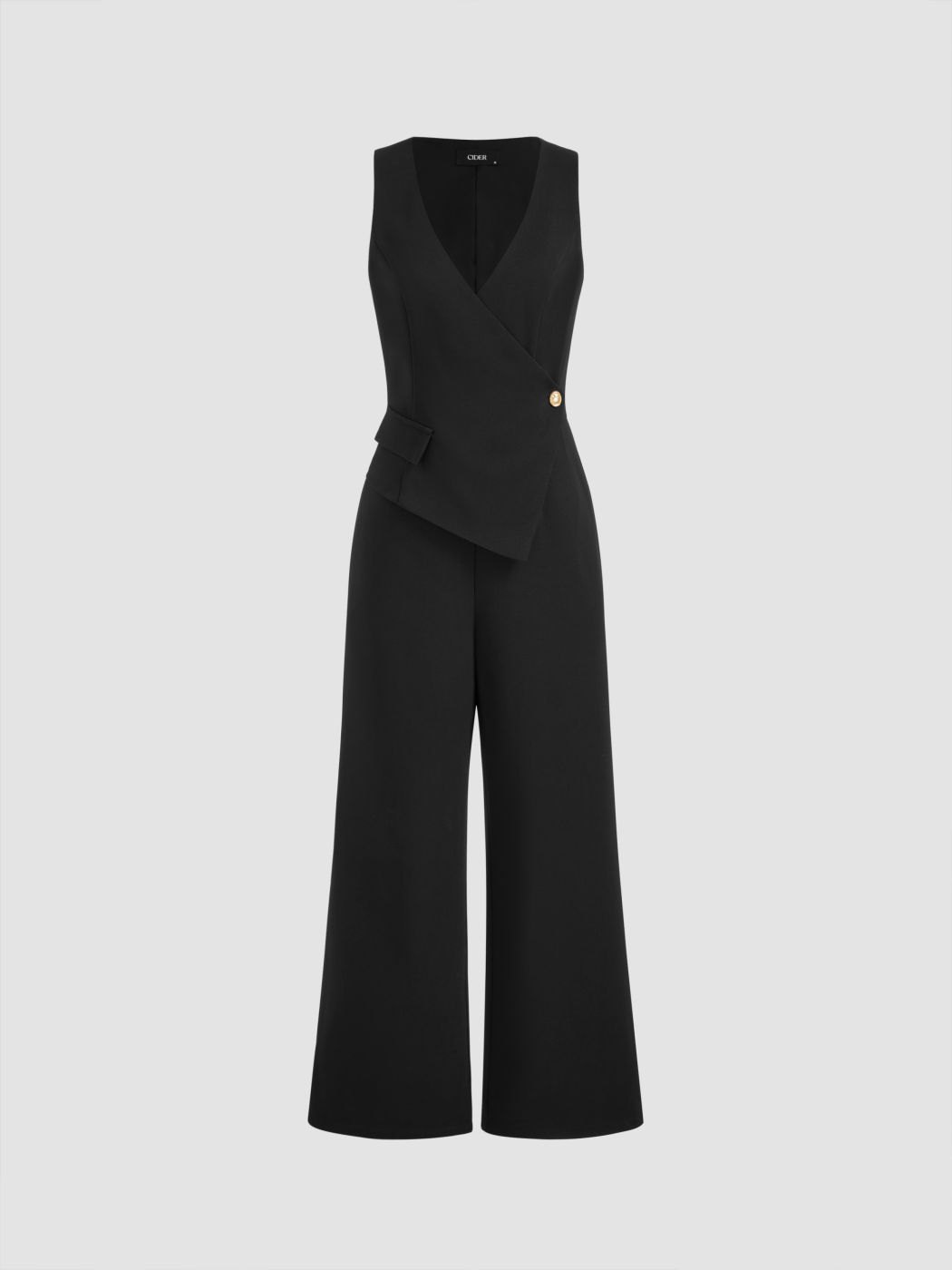 V-neck Wrap Vest Jumpsuit