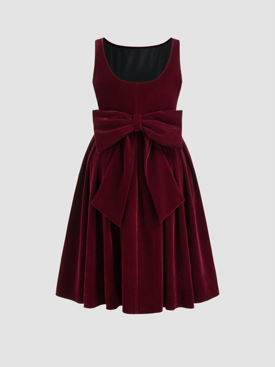 Velvet Boot-Neck Schleifen-Midikleider Kurve & Plus