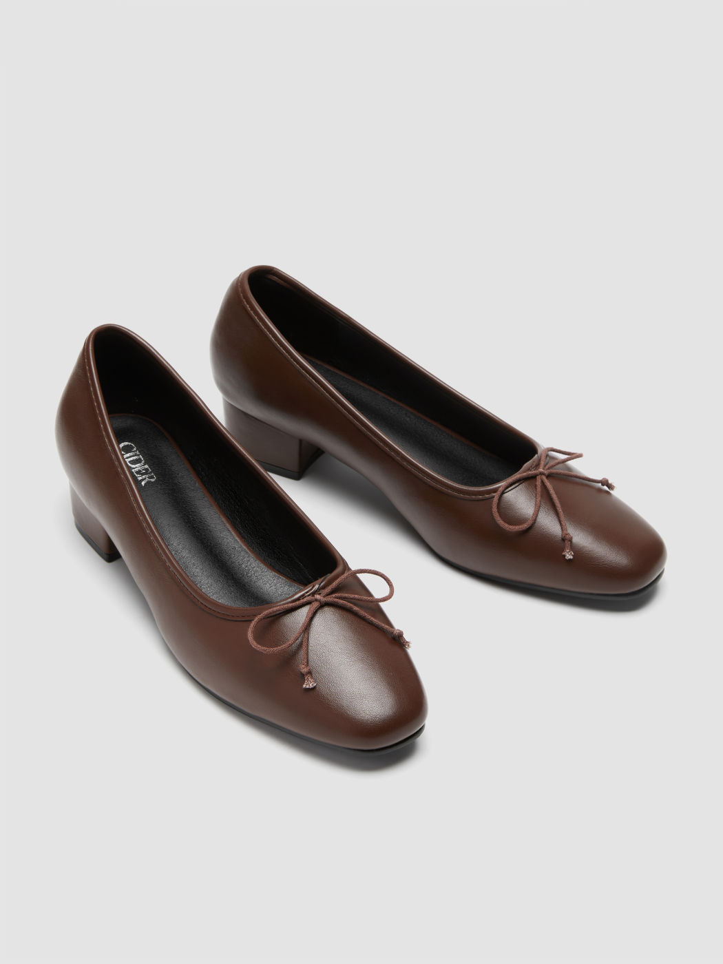 BOWKNOT DECOR CHUNKY HEELED MARY JANE SHOES