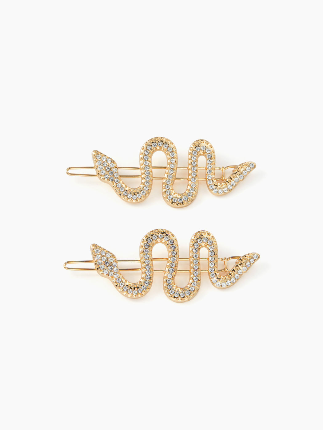2PCS RHINESTONE SNAKE HAIR CLIPS