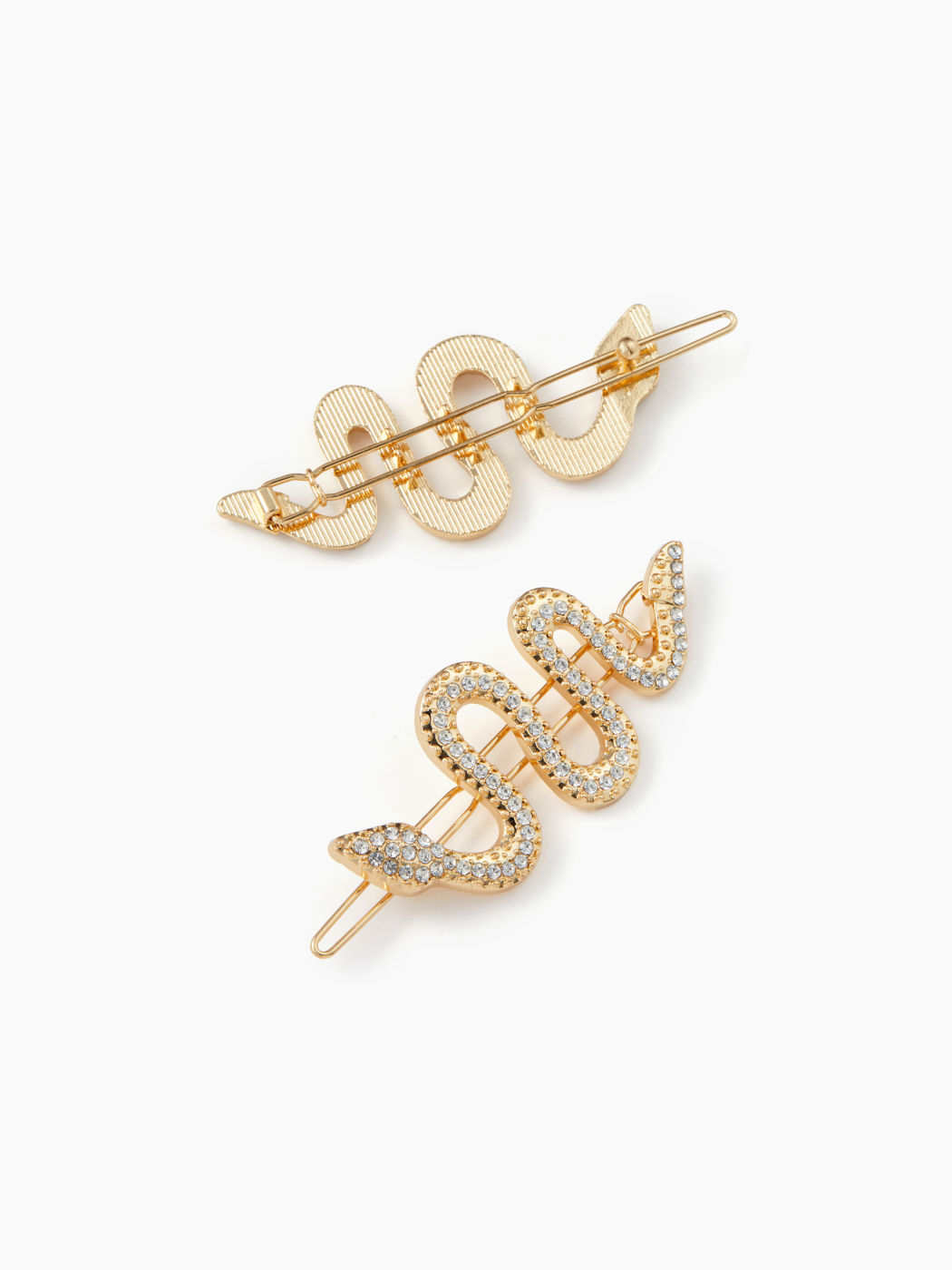 2PCS RHINESTONE SNAKE HAIR CLIPS