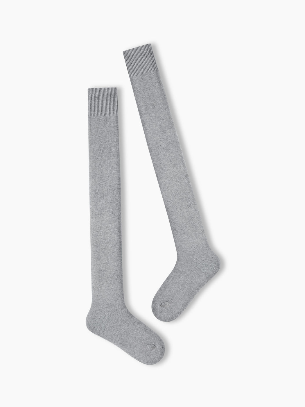 Fleecegefütterte Unifarbene Overknee-Socken