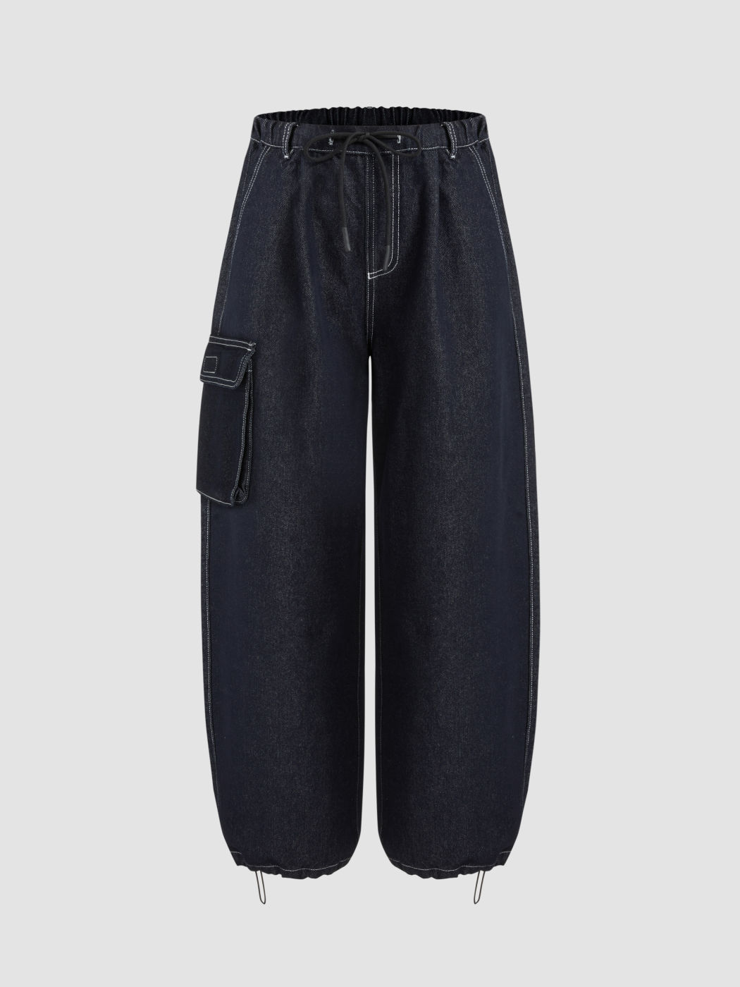 Denim Low-Rise Bundbänder Cargo Joggerhosen
