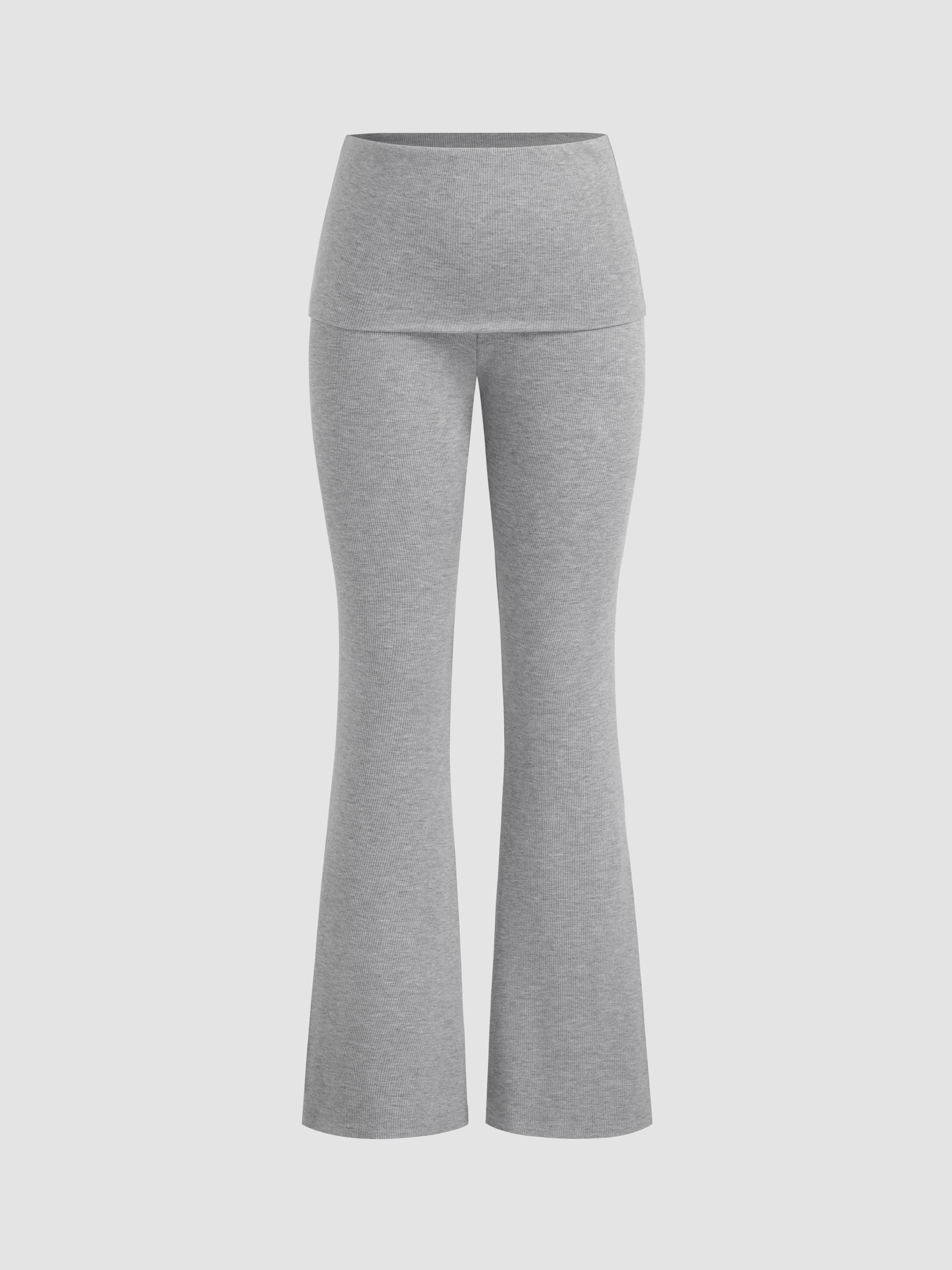 Jersey Foldover Flared Yoga Pants For École Travail