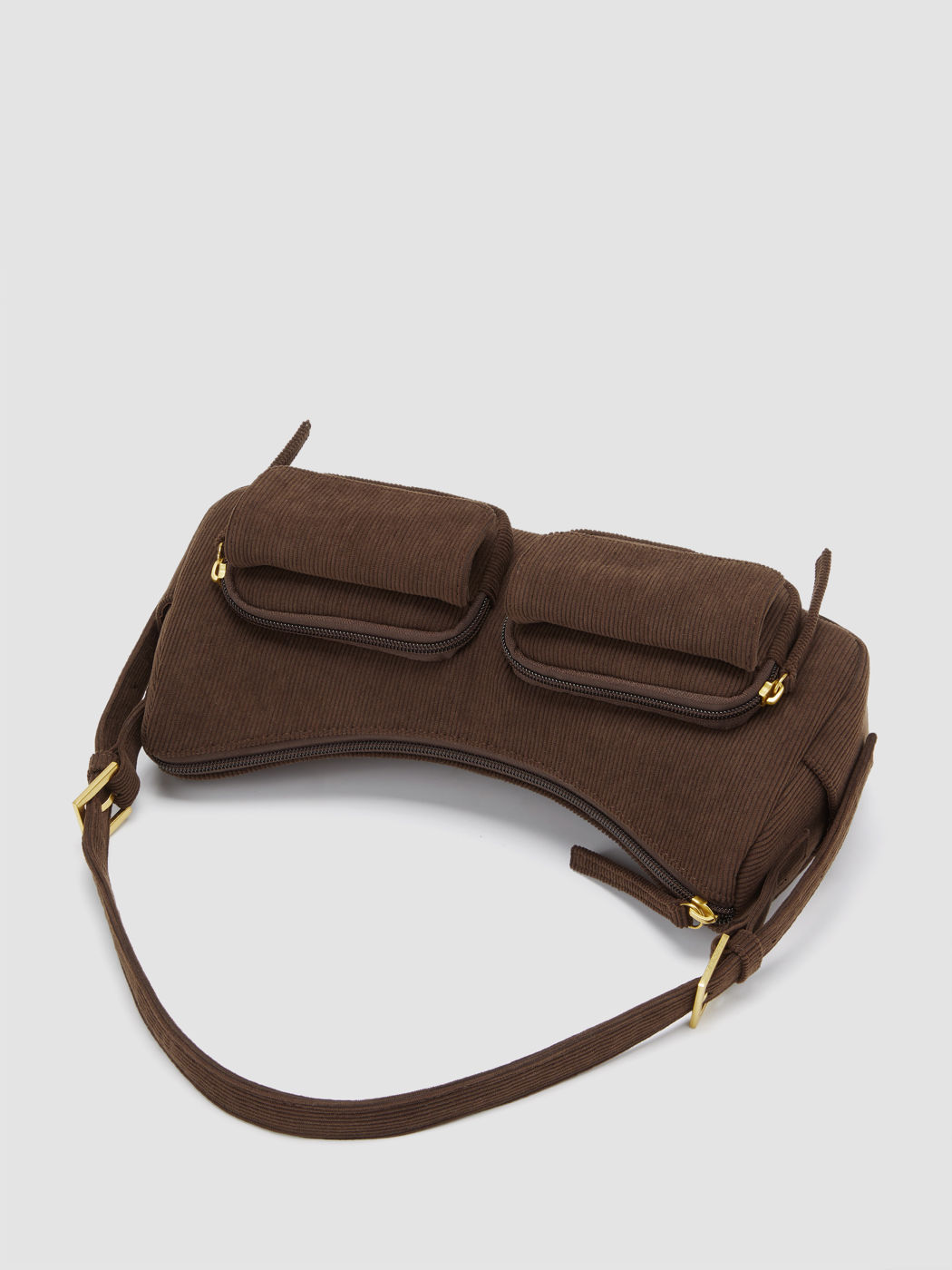 POCKET CORDUROY SHOULDER BAG