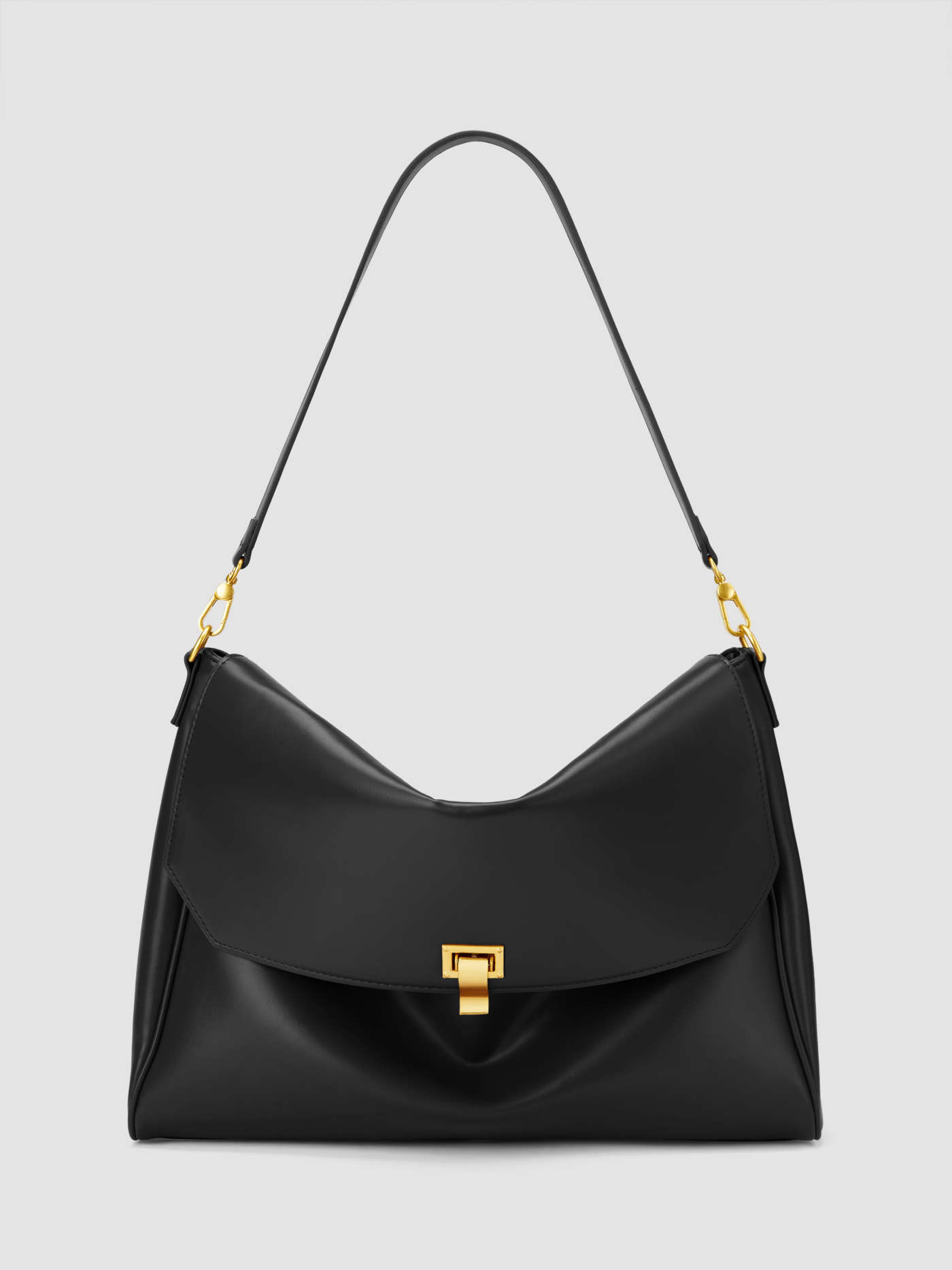 SOFT FAUX LEATHER TOTE BAG